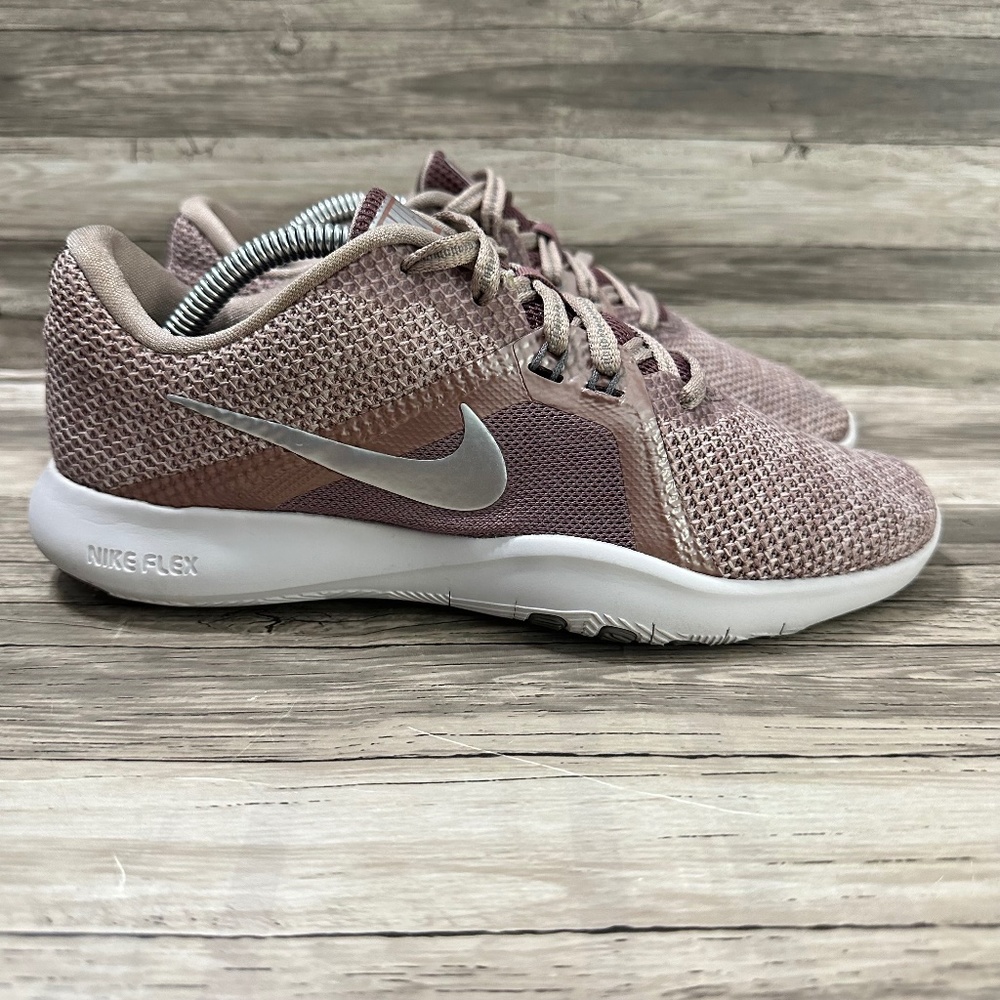 Nike Flex Trainer 8 Shoes Womens 6 Smokey Mauve Running Sneaker 924340-200